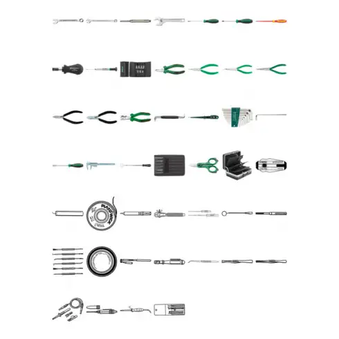13210 Jeu d'outillage électronique dans la valise réf. 13209 101 Werkzeuge 10,7 kg