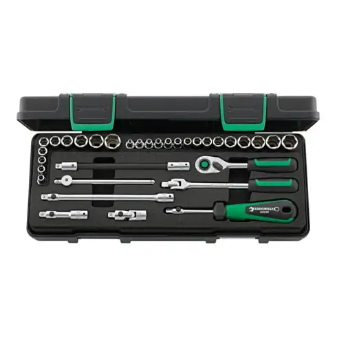 40ma/25/8QR Composition de douilles carré 1/4" 33-pcs, 1484 g