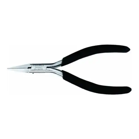 6517 Pince plate électronique pour l'électronique 125 mm; Kopf polie; Griffe revêtement plastique à surface rugueuse, convient aux applications ESD