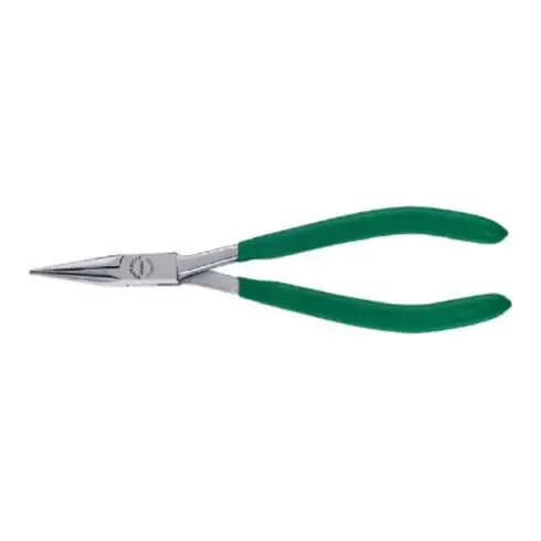 6538 Pince demi-ronde de mécanicien 200 mm; Kopf chromée; Griffe revêtement plastique à surface rugueuse