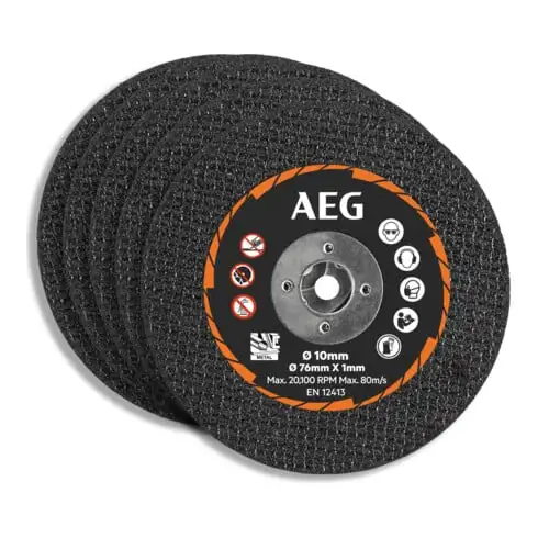 AEG Disques à découper les métaux jeu de 5 pour BMMS18SBL-0