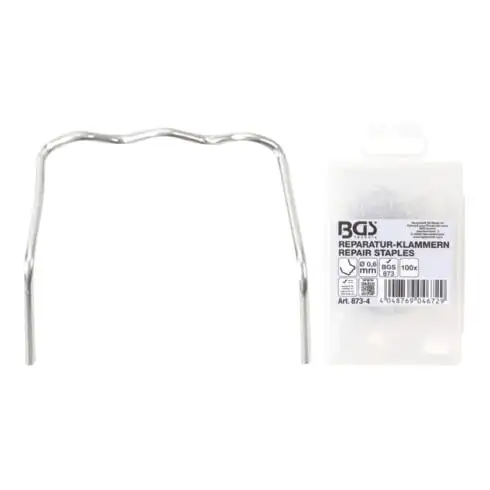 Agrafes de réparation forme L Ø 0,6 mm 100 pièces BGS