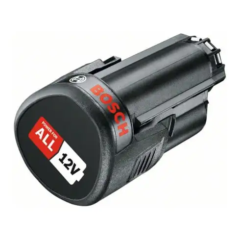 Batterie Bosch 12 Volt lithium-ion PBA 12 Volt, 2,5 Ah O-B, accessoires du système