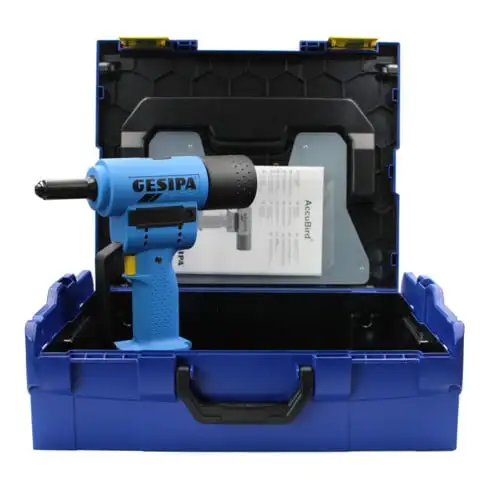 Gesipa AccuBird 2A 1L en L-Boxx (2 batteries Li-Ion 1,3 Ah / chargeur)