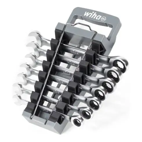 Jeu de clés à cliquet Wiha 8 pièces avec support (44664)