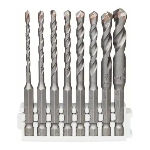 Jeu de forets à carrelage Bosch Hex-9 Ceramic 8 pièces 3 - 10 mm