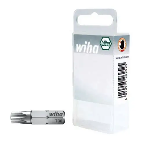 Jeu d'embouts Wiha Standard 25 mm TORX® 10 pièces 1/4" T40 en boîte