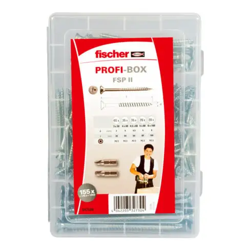 Kit de vis fischer FSP II, 155 pièces