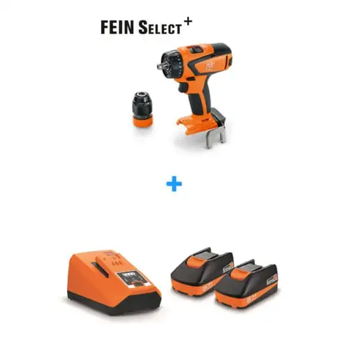 Perceuse-visseuse sans fil à 4 vitesses ASCM 18 QSW Select + batterie de démarrage Fein, tension 18 V, capacité 3 Ah