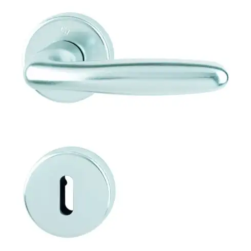 Hoppe OT Garniture de porte avec rosaces, rond, Verona 1510/42KV/42KVS, VK8, BB couleur naturelle