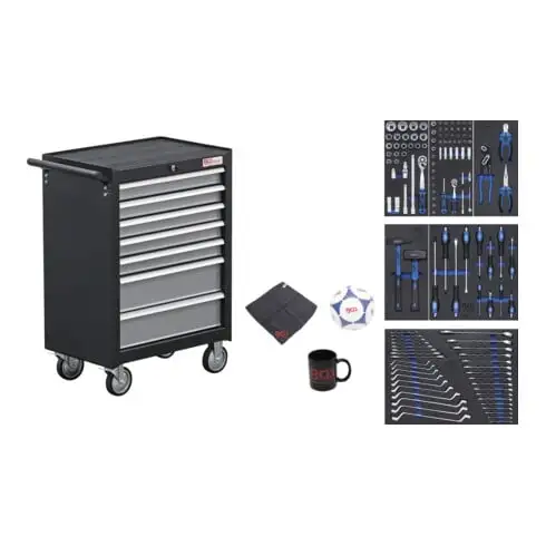 Servante d'atelier | 7 tiroirs | avec 129 outils