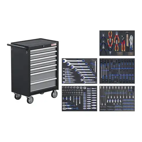 Servante d'atelier | 7 tiroirs | avec 243 outils