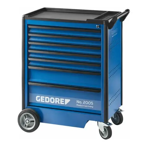 Servante d'atelier Gedore avec butées d'extraction individuelles (l 640 x p 400 mm)