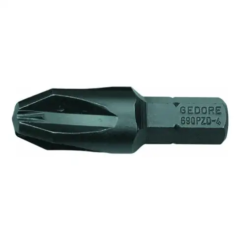 Tournevis Gedore embout 1/4", paquet économique 10 pcs, empreinte cruciforme PZ 4