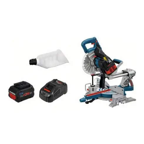 Tronçonneuse à batterie Bosch BITURBO GCM 18V-216, Starter Set ProCORE18V 8.0Ah S2